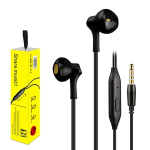 Mini Small In Ear Wire Cable Audio Mobile Phone Headphone Jack Earphones And Play 35mm 3 Pole Earphone Plug