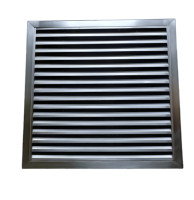 Grille d'air de retour ouvrable en acier inoxydable Grille d'air de retour à persienne fixe adaptée aux conduits de ventilation HVAC