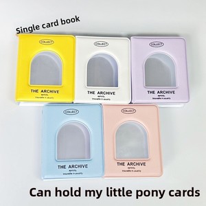 Álbum de Fotos Pequeño de Cuero con Ventana en Forma de <span class=keywords><strong>Arco</strong></span> para Tarjetas, <span class=keywords><strong>Mini</strong></span> Álbum de Fotos de 3.5 Pulgadas, Color Sólido, Bolsa para Tarjetas - Product Image 2