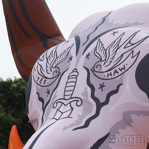 Cabeza de Calavera Inflable Gigante de 5m con Modelo de <span class=keywords><strong>Fuego</strong></span> para Publicidad, Eventos Temáticos <span class=keywords><strong>y</strong></span> Exhibiciones al Aire Libre - Product Image 5