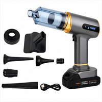 Aspirateur de voiture portatif à batterie avec fonction soufflage et extraction 18000Pa, sans balais, Type-C, mini, kit complet de buses