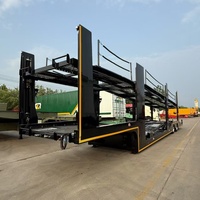 Semi-remorque de transport automatique à 2 essieux et 3 essieux à double pont pour voiture Transporteur Camion Cargo Remorque de véhicule polyvalente