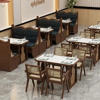Meubles de restaurant commerciaux en gros, OEM ODM, design français, restauration, cafétéria, stand à café, sièges, table à manger, ensemble de chaises