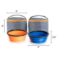 Robuste Multifunktionale Haustier-Reisetasche mit 2 Schüsseln, OEM Anpassbare Mittelgroße und Große Hundetasche mit Futterfach für Reisen
