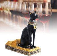 Catalogue Porte-bouteilles de vin Présentoir animalier pour bouteilles de vin Statue de chat égyptien Convient aux tables à manger et à la décoration d'armoires