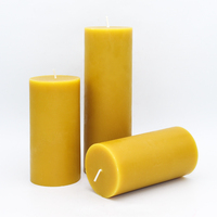 Bougies de pilier de cire d'abeille naturelle longue durée de combustion 100% bougies de cire d'abeille pure pour la décoration de maison de prière d'urgence