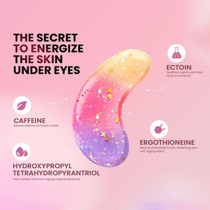 Natürliche Kollagen-Augenpads Dreifarbige Glitzer-Augengel-Pads gegen Augenringe, Geschwollene Augen, Tränensäcke und Falten - Product Image 3