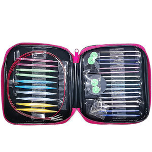 Ensemble d'aiguilles à tricoter avec boucle de tricot en aluminium coloré, clip de changement de cordon détachable - Product Image 5