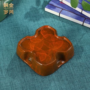 Cenicero de cobre Tong Jin Sui Yue, adorno de escritorio de estilo chino, diseño minimalista moderno para sala de estar, mesa de centro - Product Image 1