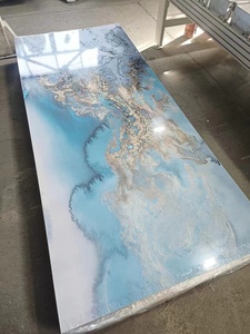 Panneau mural <span class=keywords><strong>en</strong></span> marbre UV imperméable de haute qualité pour fond de télévision, décoration intérieure, panneau mural WPC - Product Image 6