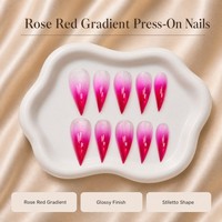 Nouvel Arrivage L1 Kaixin – Faux Ongles Roses « Dragon Claw » à Presser, Élégants Effet Ombré « Dragon Claw » pour Intérieur, Fournitures pour Ongles