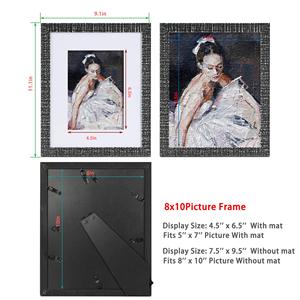 Cadre <span class=keywords><strong>photo</strong></span> en bois noir de style moderne fait à la main 8x10 <span class=keywords><strong>Impression</strong></span> UV 1 couleur Tabletop Wall <span class=keywords><strong>Photo</strong></span> Durable - Product Image 4