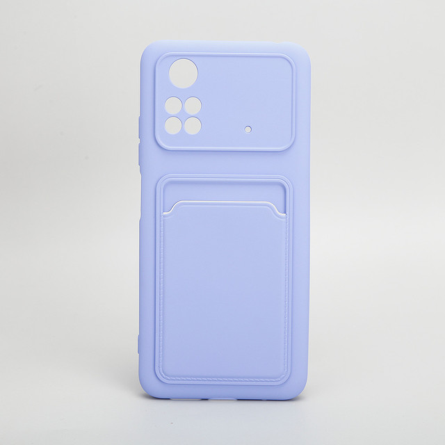 For Xiaomi POCO M4 PRO 4G Card Slot Phone Case Skin Feel TPU Mobile Phone Ultra Slim Cover for POCO M4 PRO 4G