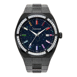 Simple Colorful rainbow Diamond Luminous Men's Quartz Watch - Product Image 3