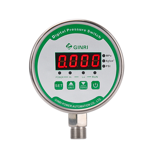 GINRI DPR-S90 0-60Mpa Oil Water Pump Gas Stainless Steel High-precision Digital Pressure Switch Meter Controller IP40 380V Air