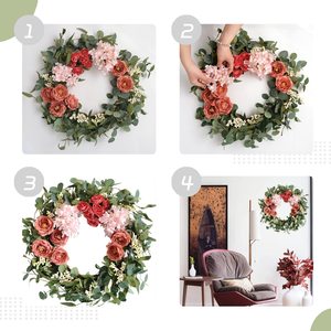 Artificial <strong>Spring</strong> Summer Green <strong>Wreath</strong> Decorate Flower Peony <strong>for</strong> <strong>Front</strong> <strong>Door</strong> Wedding Decoration Home <strong>Door</strong> Christmas Garlands - Product Image 4