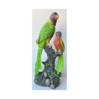 Meilleur prix Art populaire grandeur nature extérieur résine Anima perroquet Sculpture noël jardin ornement en fibre de verre idée cadeau parfaite