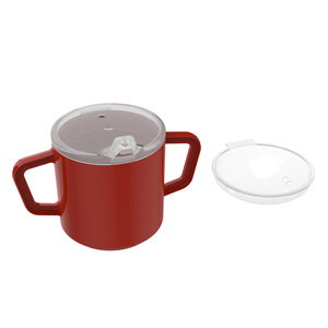 Vasos <span class=keywords><strong>de</strong></span> plástico con dos asas Independence <span class=keywords><strong>de</strong></span> 240ml y 8oz personalizados con tapa - Product Image 1