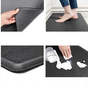 Tapis de cuisine X-Lounge pour soins des pieds, ensemble anti-fatigue en mousse à mémoire de forme épaisse, antidérapant en PVC, fabriqué à la machine, tapis de position assise, rembourré, résistant aux taches - Product Image 1