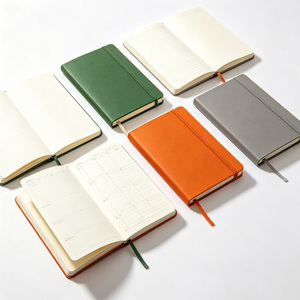 A4 Custom Notebook Printing Hard Cover Pocket Size Journal with Writing Pads Ribbon <b>Bookmark</b> Custom Logo - Product Image 1