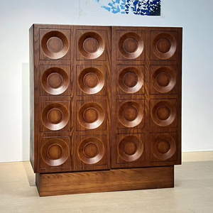 Aparador de Gran Capacidad de Estilo Moderno de Mediados de Siglo, Mueble de Almacenamiento Lateral de Madera Sólida para Sala de Estar - Product Image 1