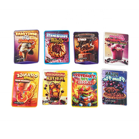 Sachets Mylar Personnalisés Anti-Odeur et Résistants aux Enfants avec Fermeture Éclair Holographique pour Bonbons Comestibles (3,5g, 7g, 14g, 28g) avec Film Barrière Anti-Odeur