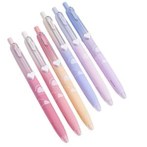 Yimian Kawaii Pastell & Herz-Design 0,5mm Kunststoff-Klickstifte Schwarze Tinte Glatt Schreibende Radierbare Gel-Stifte für Büro & Schule - Product Image 1