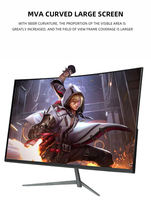 Moniteurs de 24 pouces pour Pc de jeu, écran de 75hz, 144hz, écran de 24 pouces pour ordinateur de bureau, moniteur de jeu plat et incurvé