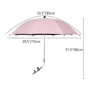 Parasol de poussette bébé léger, résistant aux UV, de haute qualité, avec pince réglable, compatible extérieur - Product Image 1