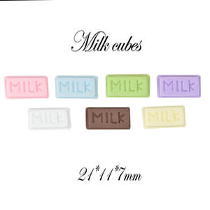 Cabujón de resina de chocolate con leche de colores, de base plana, superventas, para accesorios de bricolaje de comida de casa de muñecas y álbumes de recortes - Product Image 6