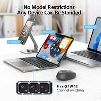 Clavier tactile mini pliable ergonomique portable sans fil ultra fin avec logo personnalisé, clavier Bluetooth pour tablette/téléphone