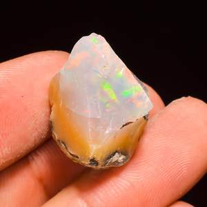 YASHEE Ópalo Etíope Natural en Bruto de 18.5+ Quilates, Forma Irregular, Múltiples Colores, Piedra Preciosa para Joyería y Envoltura con Alambre - Product Image 2