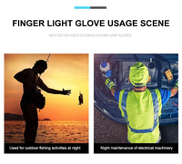 Gants de sécurité légers et imperméables sans doigts, coupe-vent, avec lampe LED intégrée, pour activités de plein air et pêche