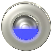 Lumière de courtoisie LED ronde de 2 pouces avec finition en acier inoxydable Lampe d'intérieur pour camping-car, caravane, bateau, certifiée CE/RoHS/REACH