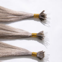 Extensions de cheveux vierges lisses et soyeux sans nœuds, qualité supérieure, cheveux humains Remy, extensions de cheveux à pointe nano en plastique