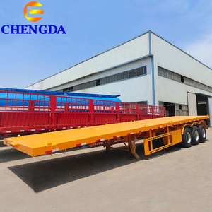Nhiệm vụ nặng nề phẳng Giao hàng <span class=keywords><strong>container</strong></span> cho hiệu quả Giao thông vận tải <span class=keywords><strong>container</strong></span> phẳng <span class=keywords><strong>Trailer</strong></span> bán - Product Image 2