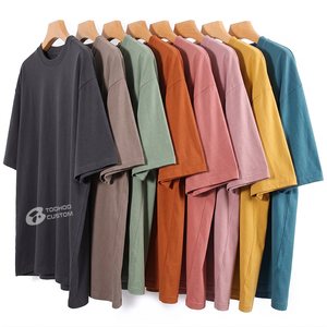 T-shirt da uomo casual di alta qualità da 300 grammi, personalizzabile con logo, all'ingrosso, oversize, con spalle scese, <span class=keywords><strong>stampa</strong></span> <span class=keywords><strong>su</strong></span> cotone 100% pesante - Product Image 1