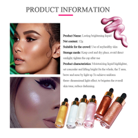 OEM Fond de Teint Liquide Enlumineur Pailleté Scintillant Effet Velours pour Visage et Corps