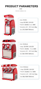 15L * 2三碗全尺寸雪泥冷冻饮料机900瓦商用冰饮料果汁分配器 - Product Image 4