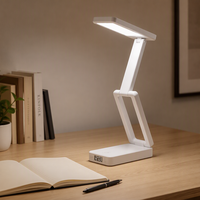 Lampe de bureau LED pliable multifonctionnelle, lampe de lecture pour la protection des yeux, lampe de chevet rechargeable