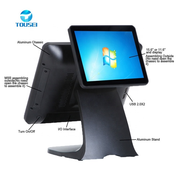 15.6 Desktop Core I5 Pos Android 8.1 Point of Sale windows Retail Pos System Restaurant Order Terminal