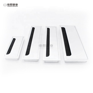 Double Sided Opening Wire Manager Flip Up Office Furniture Outlet Conference Table Meeting Desk Cable Grommet Management Brush