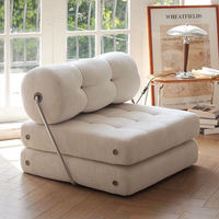 Canapé-lit pliable de style crème abordable - Canapé simple multifonctionnel moderne, canapé nuage populaire pour le salon