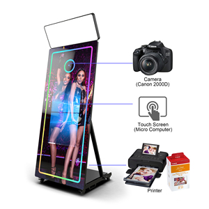 Toptan düğün taşınabilir sahne Selfie sihirli Miroir fotoğraf standında Kiosk makinesi ayna fotoğraf kabini olaylar için - Product Image 3