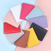 Accessoires de voyage, housse de passeport en PU couleur bonbon, vente en gros, cuir, plusieurs emplacements pour cartes, porte-passeport avec logo personnalisé