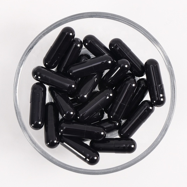 Customizable Size Black & Clear Vacuum Gelatin Empty Capsules with Logo