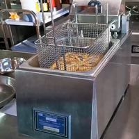 Máquina Freidora De Aceite Papá Patatas Fritas Pollo Mesa Trifasica Platano Haceite Electrónico Automática Comercial Eléctricas