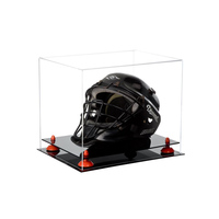 Boîtier d'exposition en Lucite pour casques de Football, sacoche de protection pour moto, Nascar de course, logo Perspex