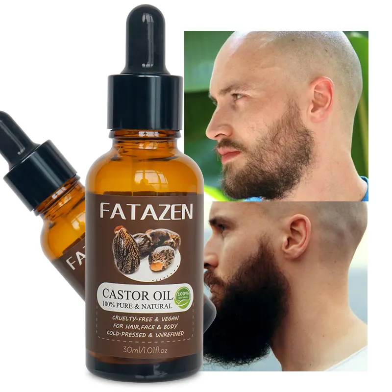 Fatazen Private Label Natuurlijke Organische Pure All-Purpose Ricinusolie Formule Baardverzorging Versterken Productreparatie Haarbehandeling