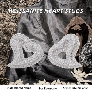 ต่างหูเงินแท้ S925 ประดับเพชรโมอิสซาไนต์ รูปหัวใจแบบโปร่ง สไตล์คลาสสิก เหมาะสำหรับงานแต่งงาน ใช้ได้ทั้งผู้หญิงและผู้ชาย - Product Image 2